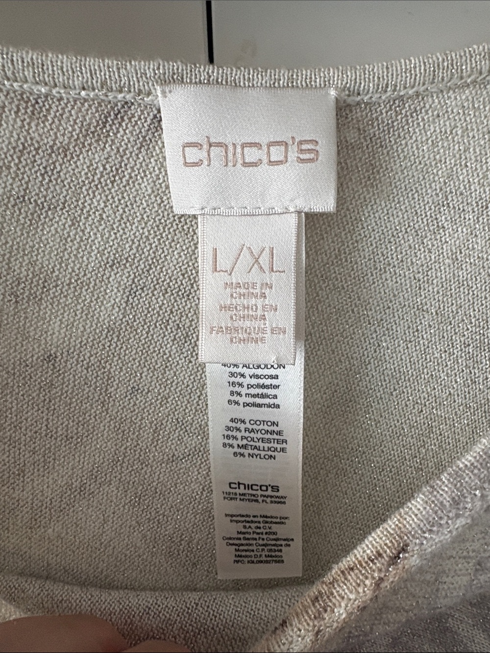 Chico's Neutral Floral Pattern Cape Poncho in Cream, Taupe and Beige NWOT - Picture 5 of 9
